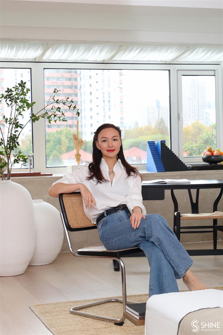 contemporary art and design form a unique family living space